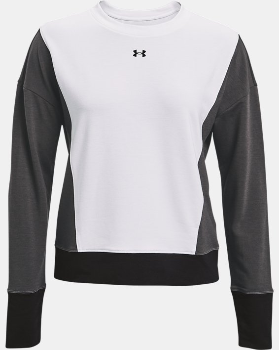 Women's UA Rival Terry Crew in White image number 4